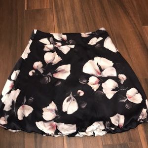 White House black market a-line floral skirt